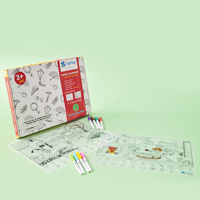 Doodle Placemats Set – FIND & COLOR Series image