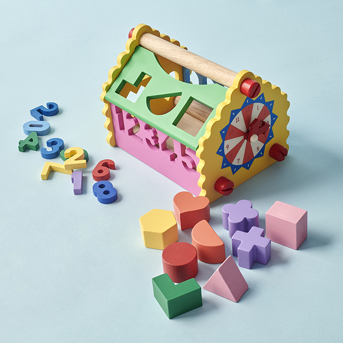 Wooden Shape and Number House Toy
