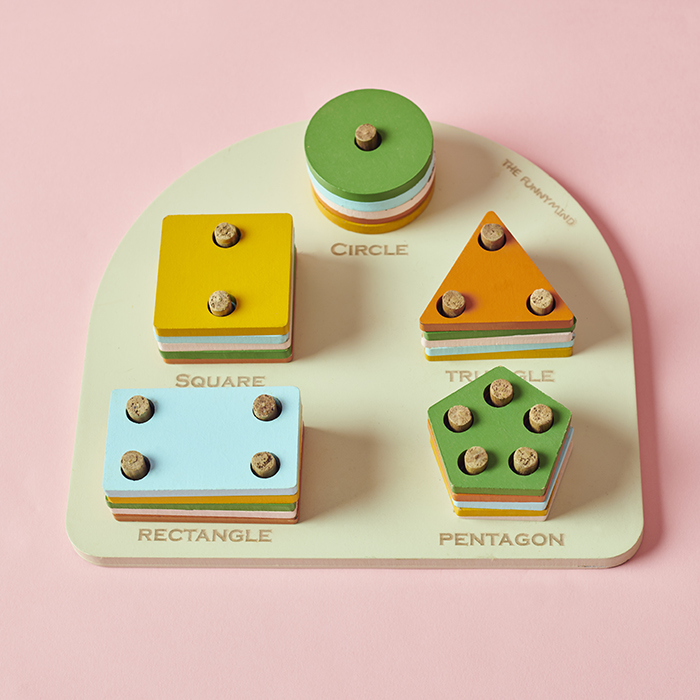 Halfmoon Geometric Shape Sorter 26 Pieces image