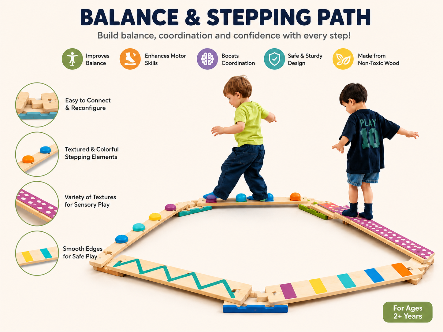 Wooden Balancing Beam - Rent Educational Toy