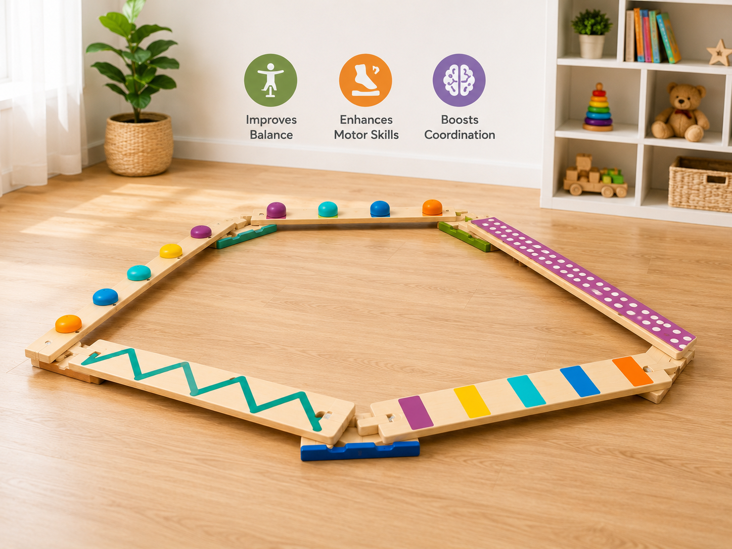 Wooden Balancing Beam - Rent Educational Toy