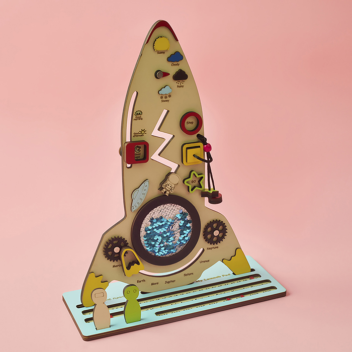 Space Shuttle Busy Board with Launch Pad