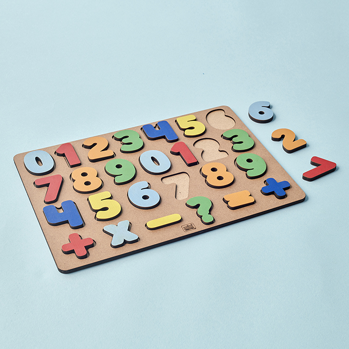 123 wooden chunky number board image