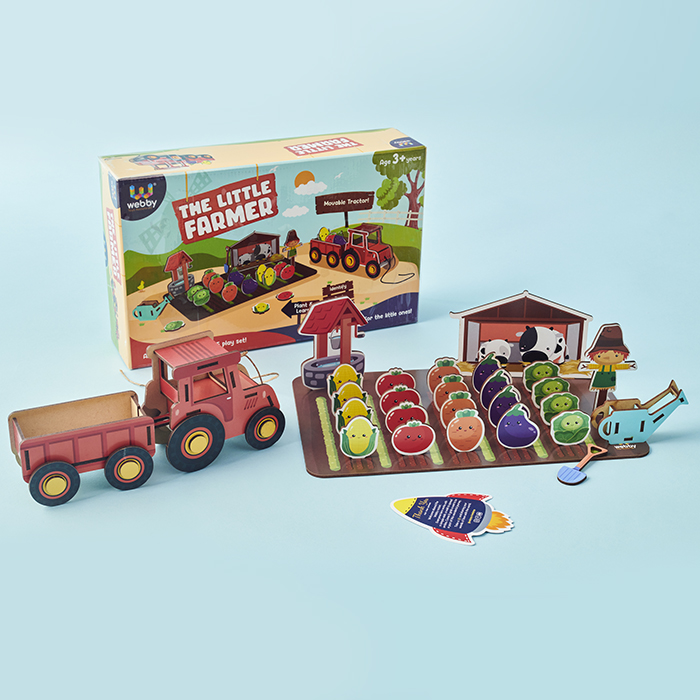 The Little Farmer Farm Set | Vegetable Counting & Sorting Education | Activity Pull Along Toy image