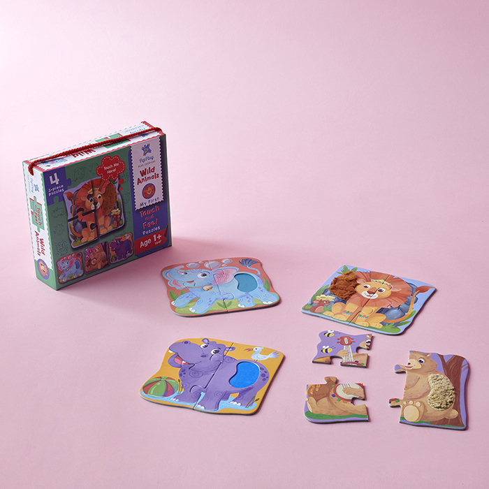 PepPlay MY FIRST TOUCH & FEEL PUZZLES - WILD ANIMALS image