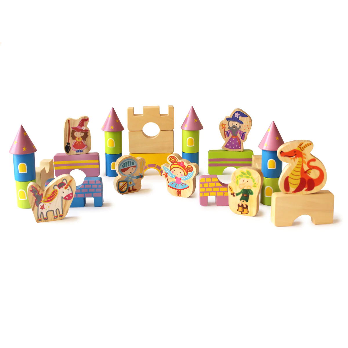 Starry Castle and Fantasy Characters Wooden Blocks image