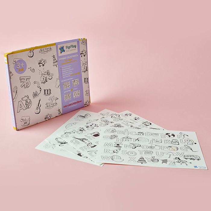 PepPlay Doodle Placemats – My First Educational Set image