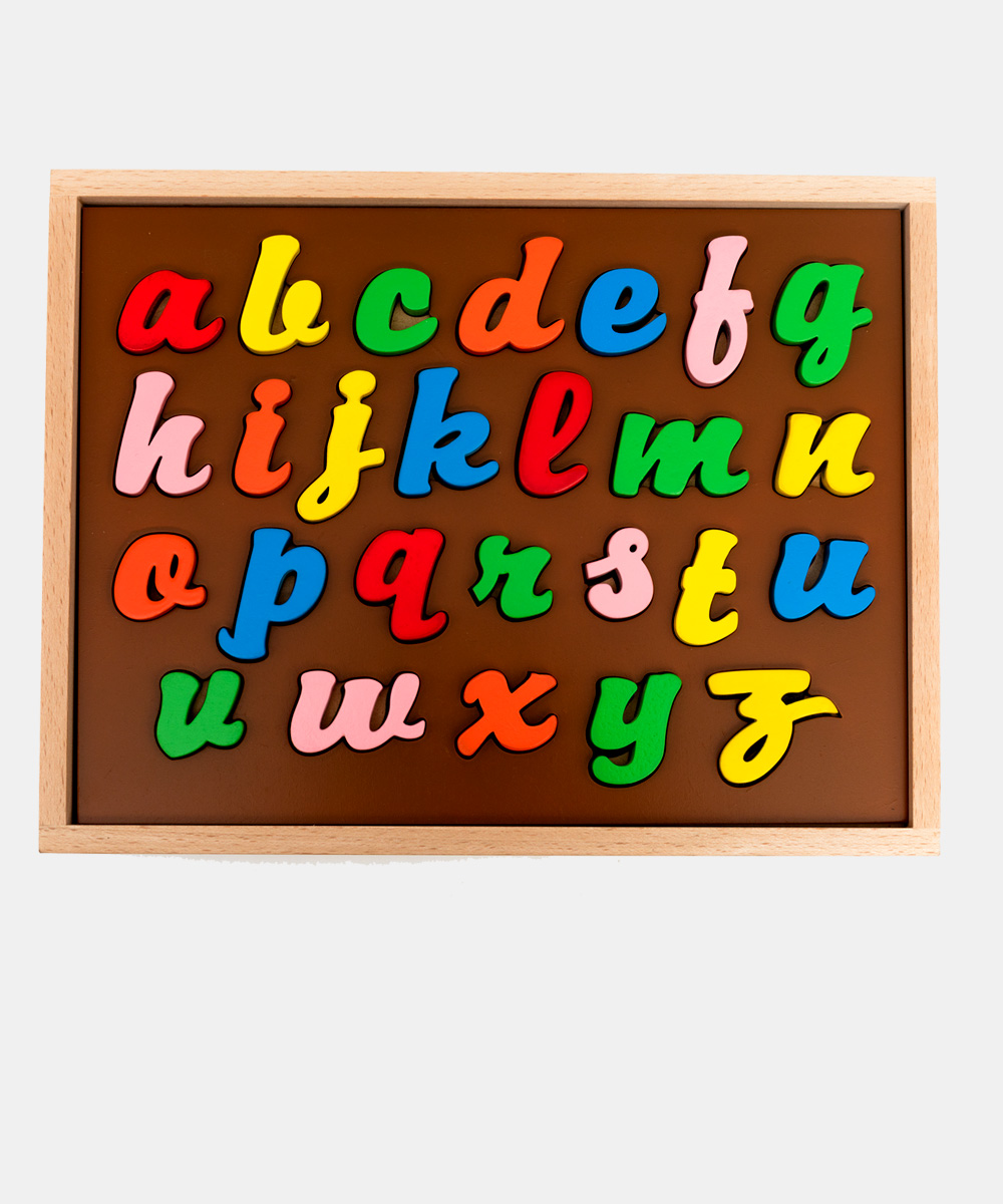English Alphabet Puzzle 3-Layer Cursive Writing image