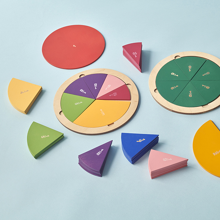 Fraction Puzzle - Montessori Puzzle (57 Pcs)