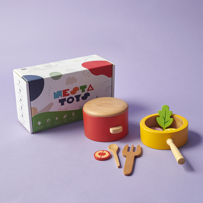 Kitchen Play Set | Beech Wood Cooking Set (9 Pcs) image