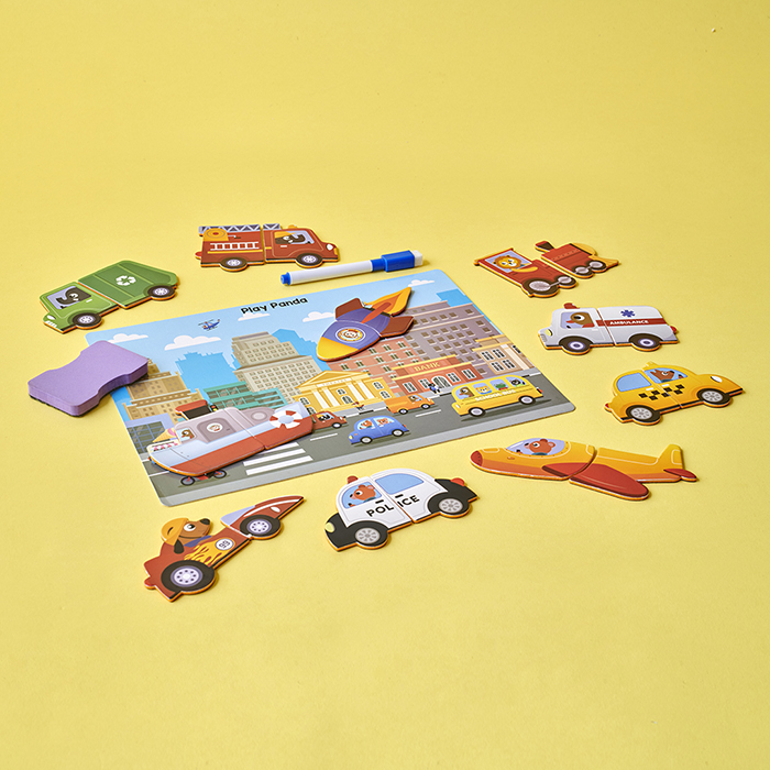 First Magnetic Puzzles Activity Box : Vehicles image