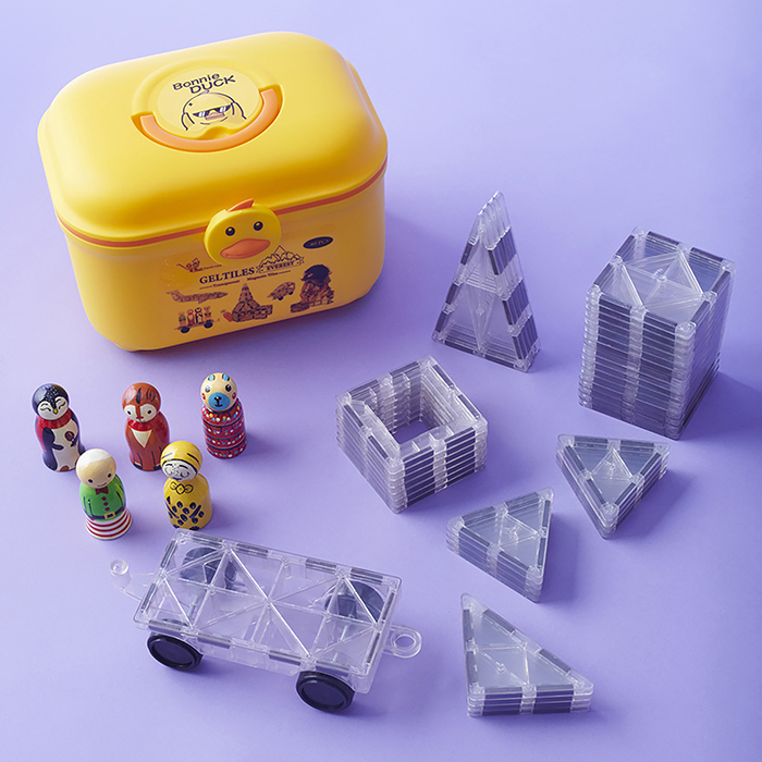 Geltiles Everest 40 Pcs Set of Magnetic Tiles with Storage Box