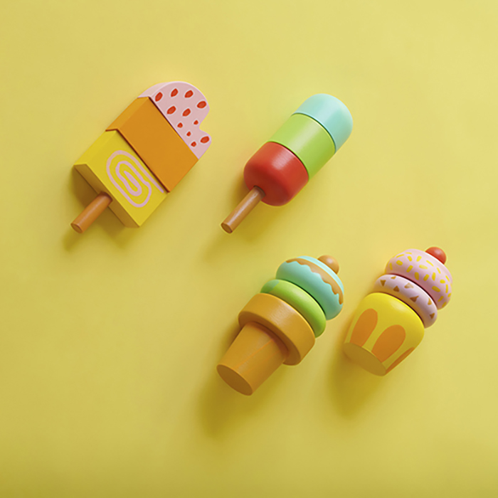 Wooden Ice Cream Magnetic Toy Set