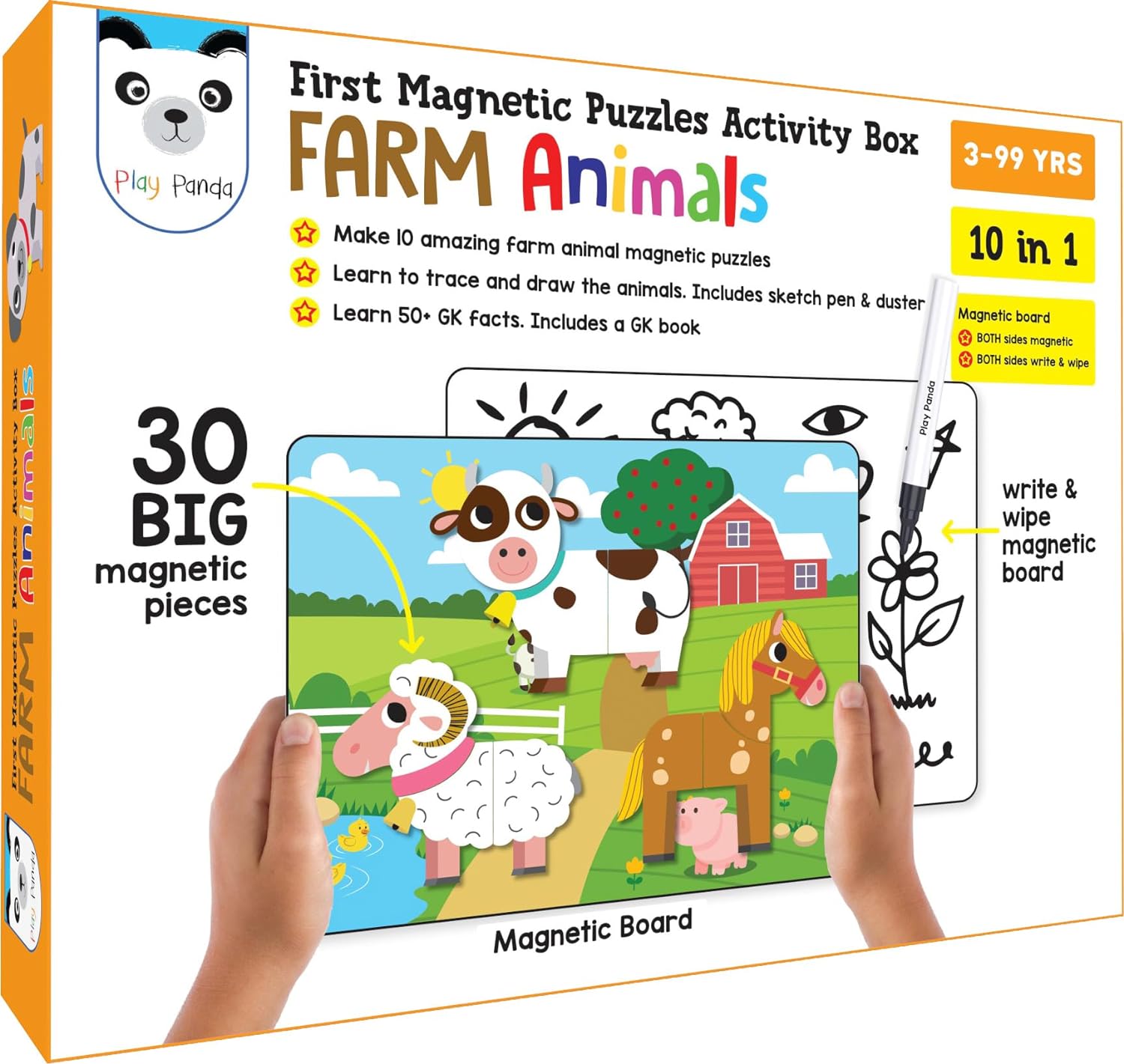 First Magnetic Puzzles Activity Box : Farm Animals