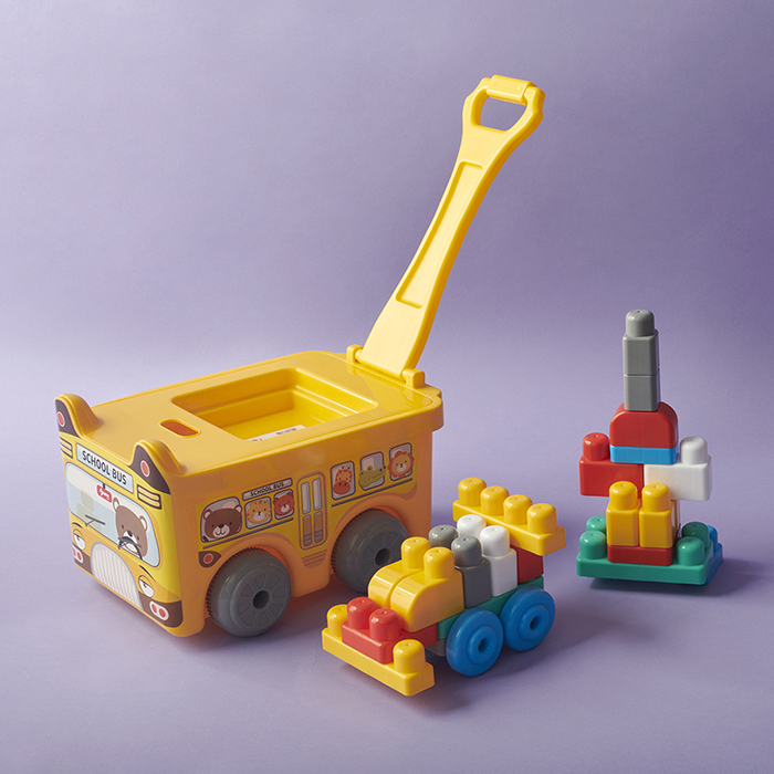 Building Block in Trolley (School Bus)
