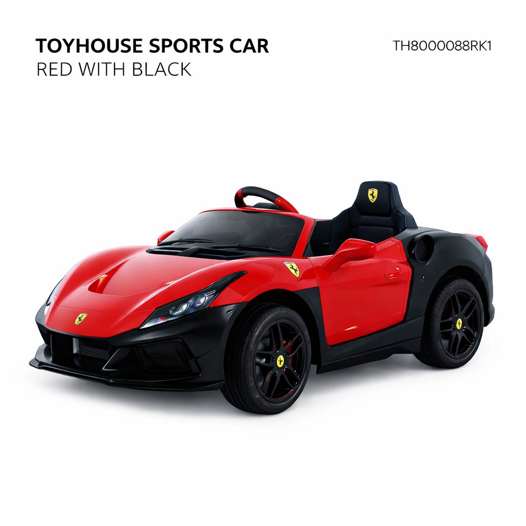 Sports Car Red with Black